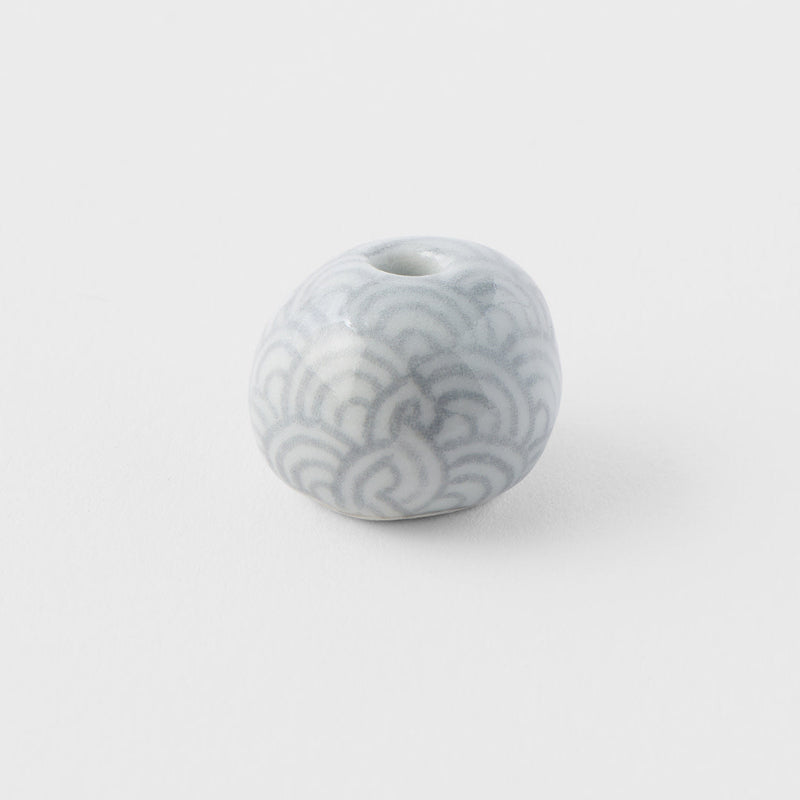 Grey Wave Incense Stand 2.3cm Heat‑Resistant Ceramic Holder