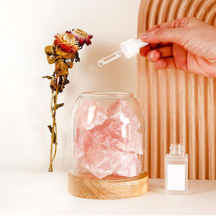 Waterless Crystal Diffuser – Pure Essential Oil Diffusion with - Rose Quartz