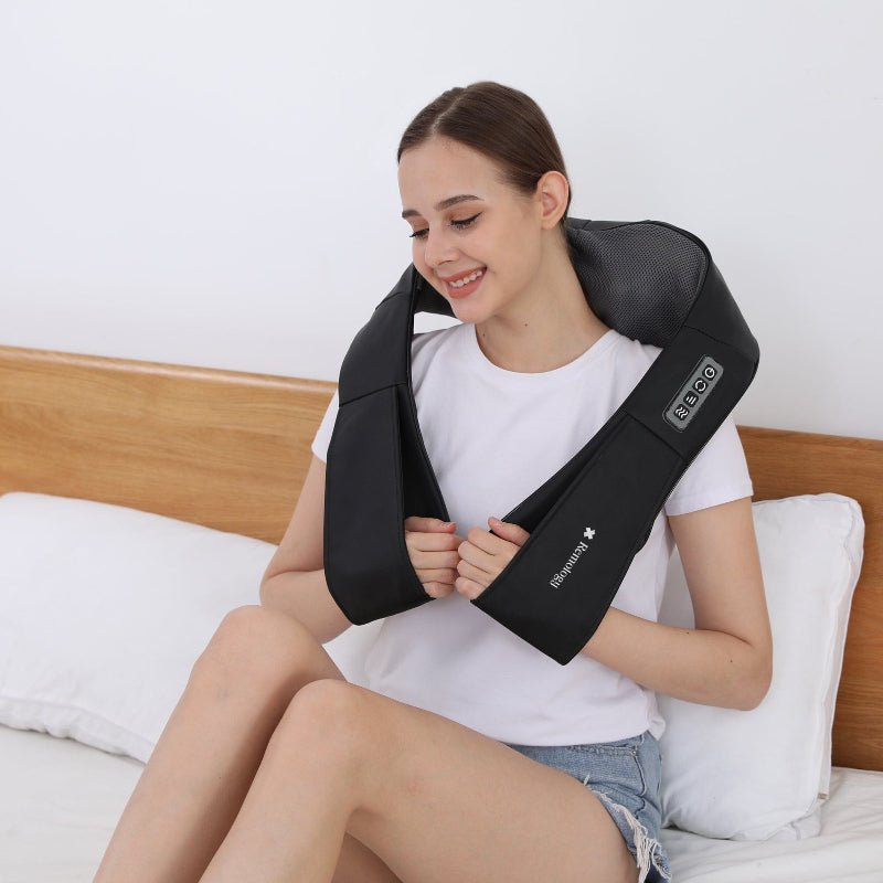 Heated Shiatsu Neck Massager 4D Deep Tissue Kneading with Heat for Full Body Relief