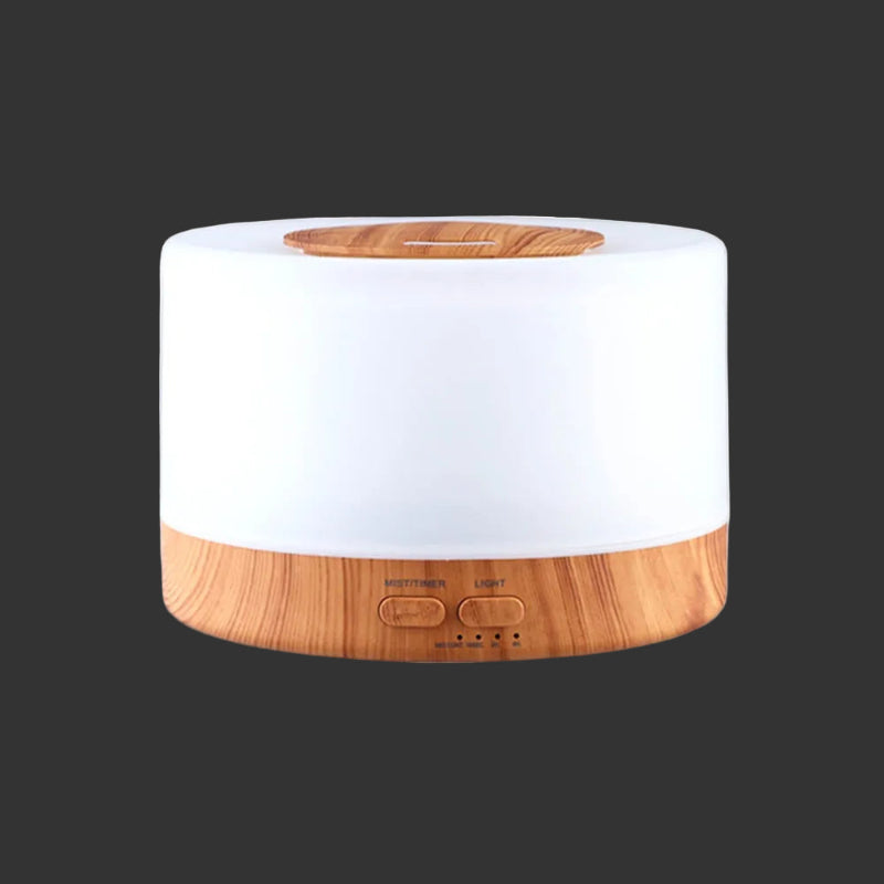 Ultrasonic Aroma Diffuser – Light Wood Aromatherapy Humidifier with LED & Remote