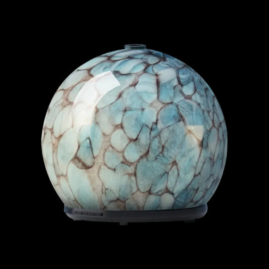 Ultrasonic Glass Aroma Diffuser 240ml with 7‑Colour LED and Timer