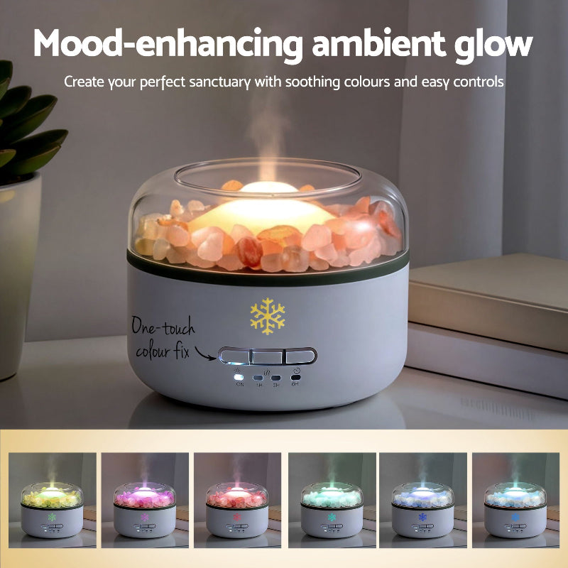 Salt Rock Aroma Diffuser 150ml Humidifier Purifier with LED Colours
