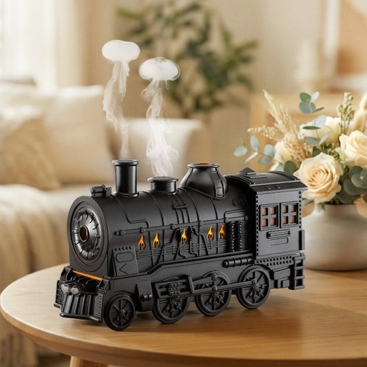 Vintage Train Aroma Diffuser 300ml Humidifier with LED Lights and Timer