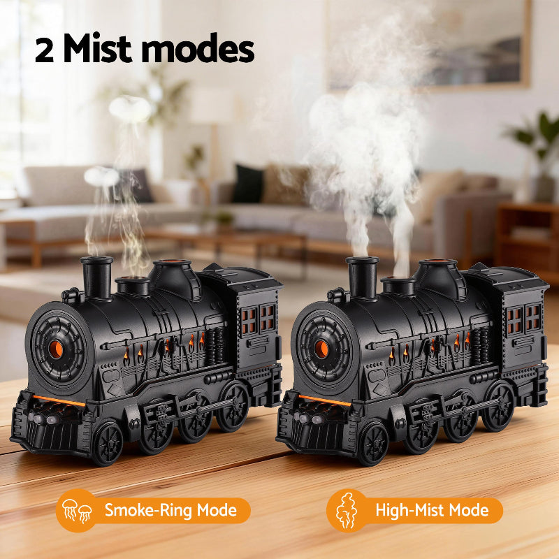 Vintage Train Aroma Diffuser 300ml Humidifier with LED Lights and Timer