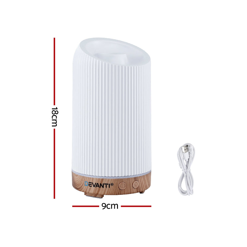Ultrasonic Aroma Diffuser 200ml with Mist Modes and LED Lighting