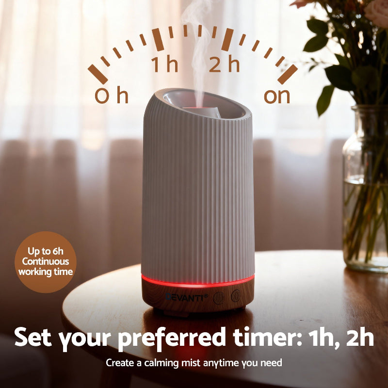 Ultrasonic Aroma Diffuser 200ml with Mist Modes and LED Lighting