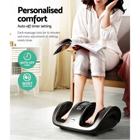 Grey Foot Massager Shiatsu Electric Roller Kneading Foot & Leg Massager Pain Relief