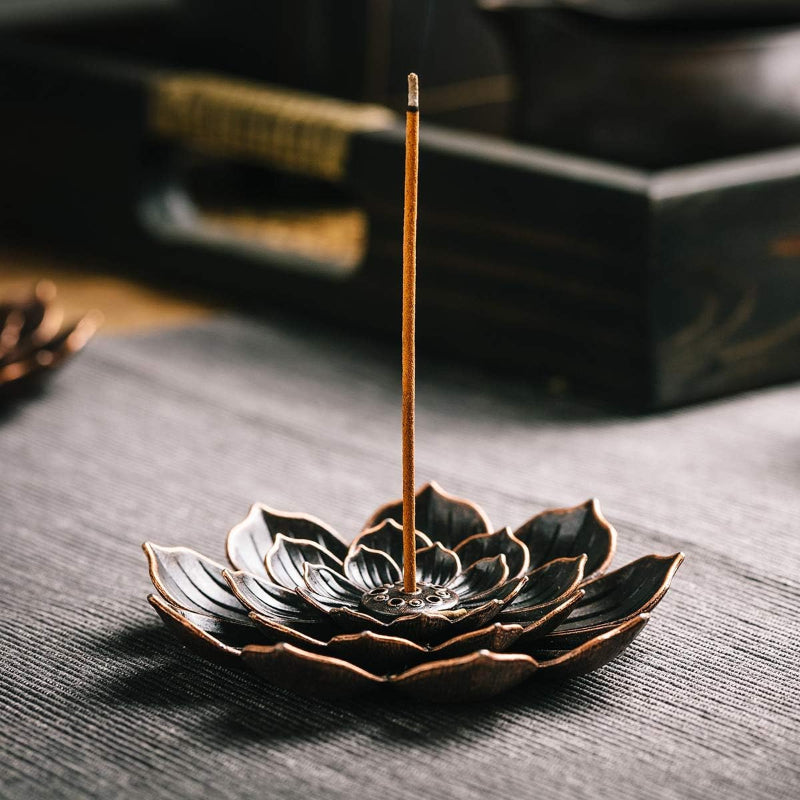 Aromatherapy Incense Holder Zinc Alloy Multi Hole Burner for Home Yoga Meditation