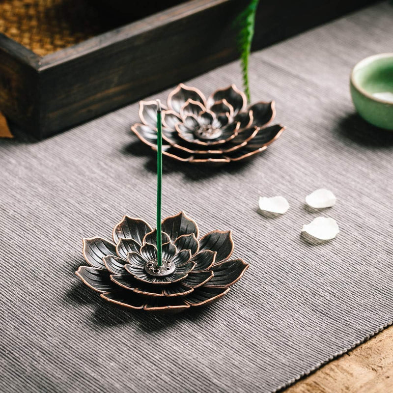Aromatherapy Incense Holder Zinc Alloy Multi Hole Burner for Home Yoga Meditation