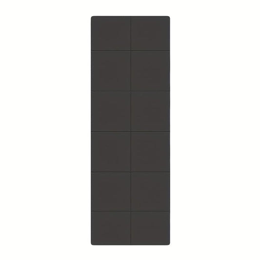 Foldable TPE Yoga Mat Black 6‑Panel Dual‑Sided Non‑Slip Lightweight Travel Pilates Mat
