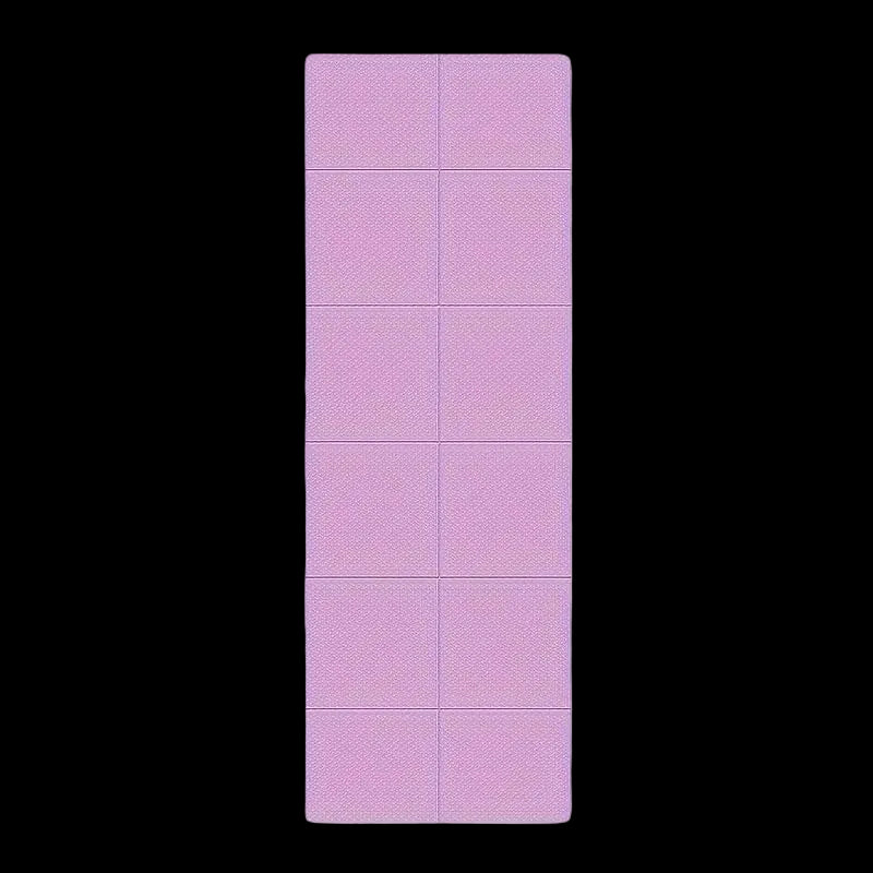 Compact Foldable Yoga Mat Purple 30x30x6cm Portable 6‑Fold Eco‑Friendly TPE Mat for Travel