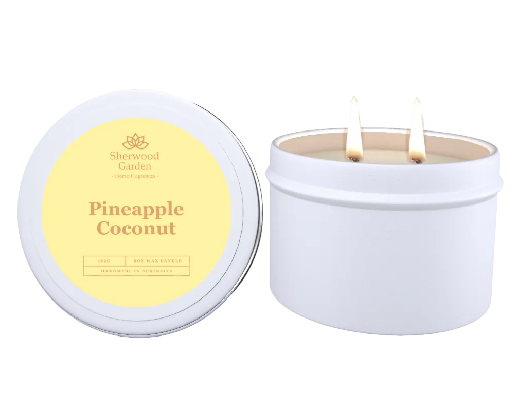 Pineapple Coconut Soy Candle 165g Tropical Scent Handmade in Australia