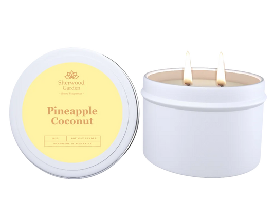 Pineapple Coconut Soy Candle 165g Tropical Scent Handmade in Australia