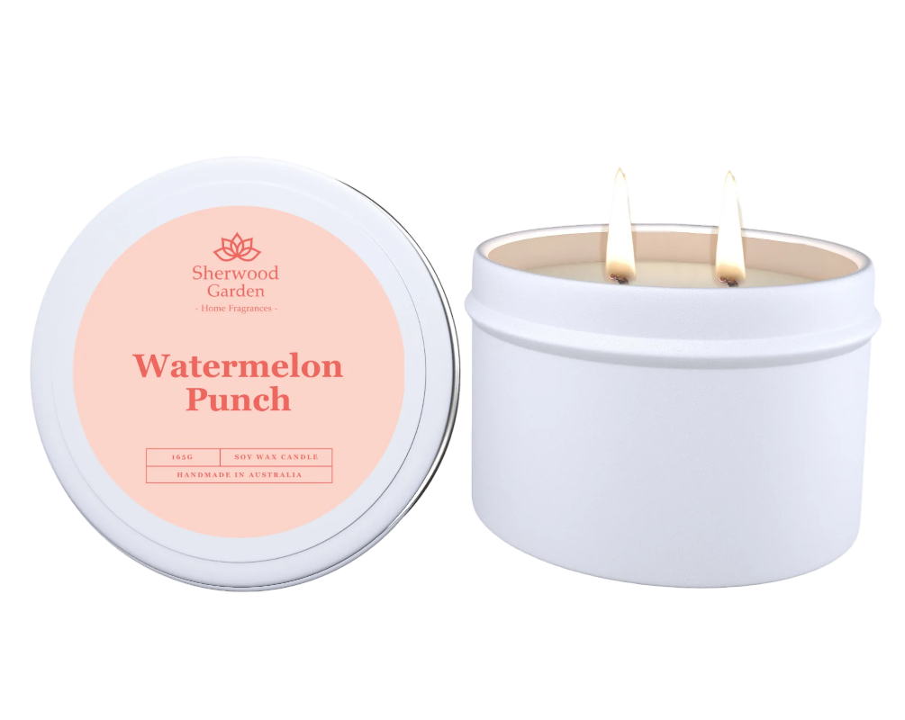 Watermelon Punch Soy Candle 165g Handmade Fruity Citrus Scent