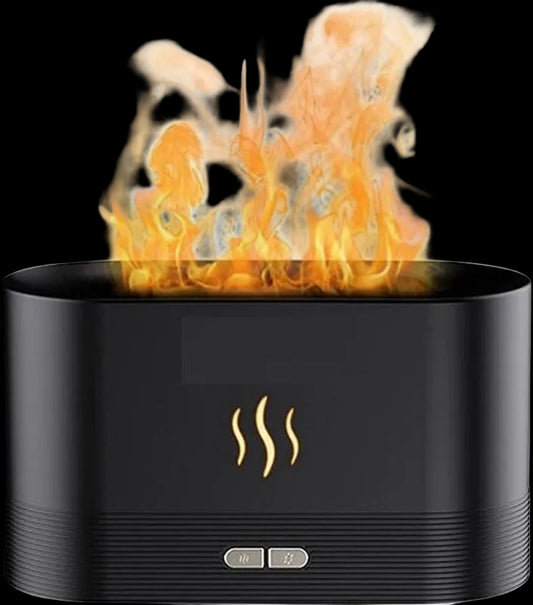 Aroma Diffuser Flame Effect Ultrasonic Humidifier 4 in 1 Aromatherapy Night Light