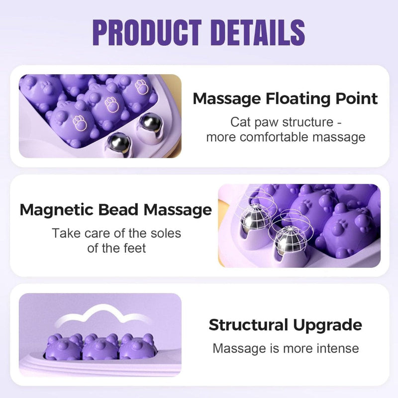 Double Foot Massage Roller Reflexology Massager for Plantar Fasciitis Pain Relief & Circulation