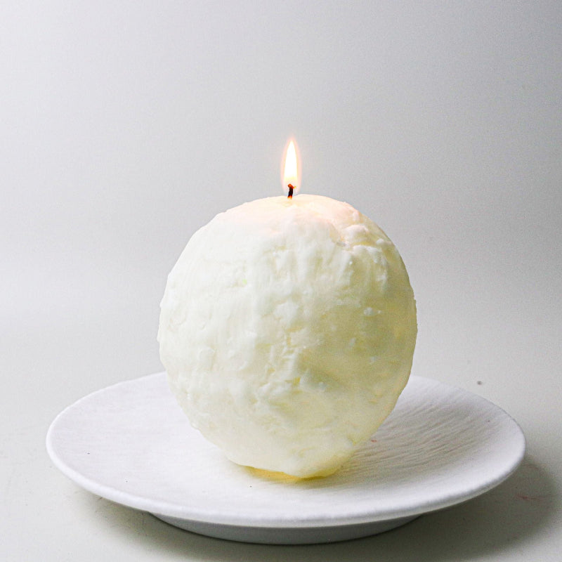 Handcrafted Spiral Soy Candle White Natural Wax Minimalist Home Decor