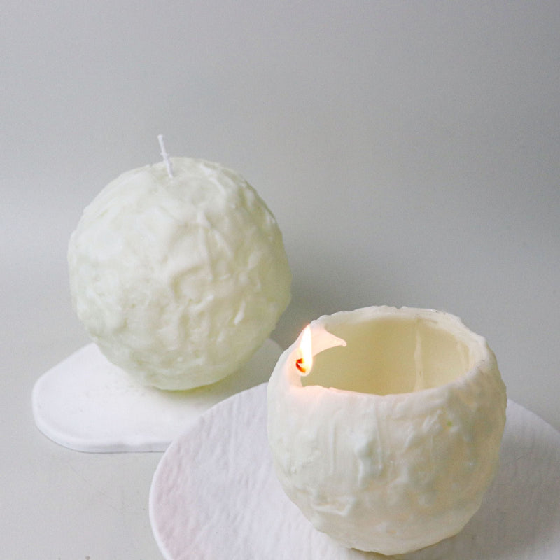 Handcrafted Spiral Soy Candle White Natural Wax Minimalist Home Decor