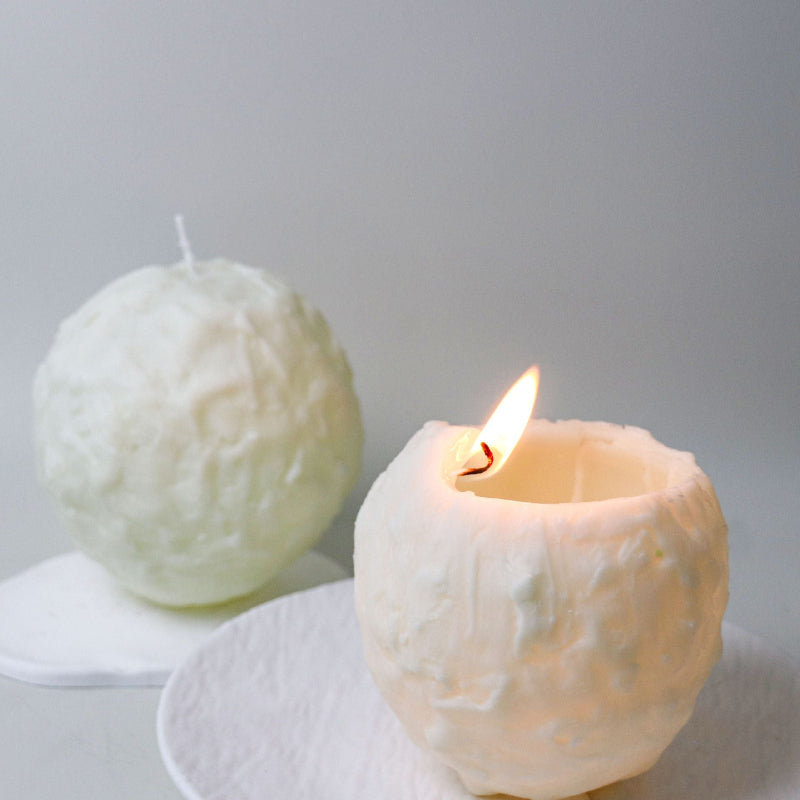 Handcrafted Spiral Soy Candle White Natural Wax Minimalist Home Decor