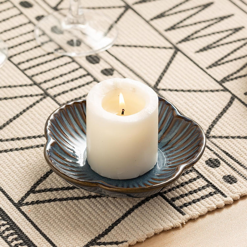 Ceramic Candle Holder Blue