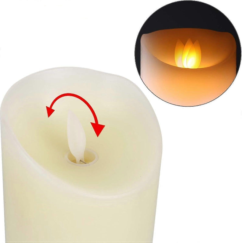 Flameless LED Candle Set Warm White with Remote Control and Timer Function