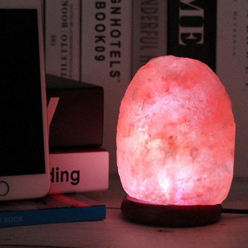 Color Changing USB Himalayan Salt Lamp Crystal with Warm White LED Night Light