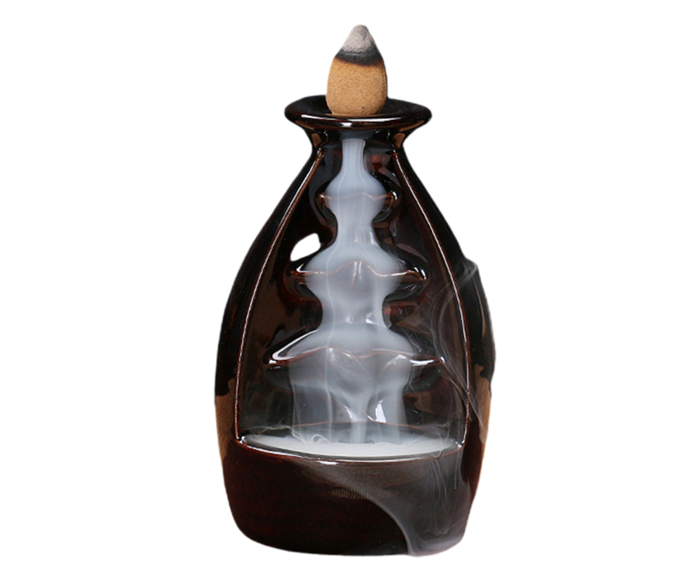 Ceramic Waterfall Backflow Incense Burners Holder Censer Diffuser Home Decor-2#