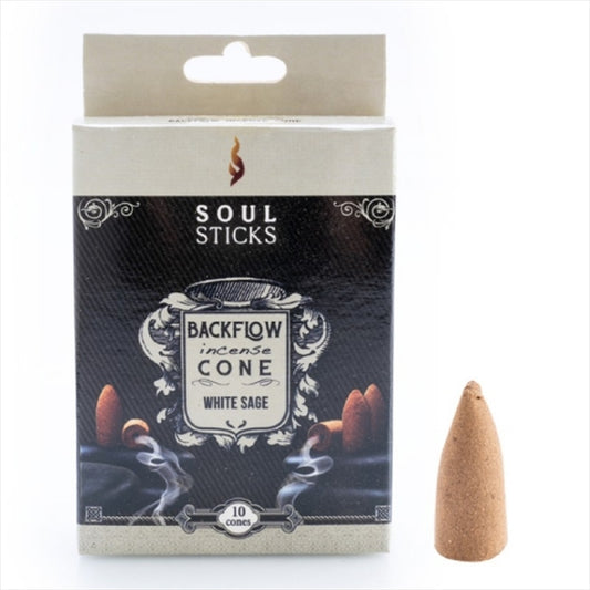 Soul Sticks White Sage Incense Cones 10 Pack Natural Aromatherapy Cleansing Home Fragrance