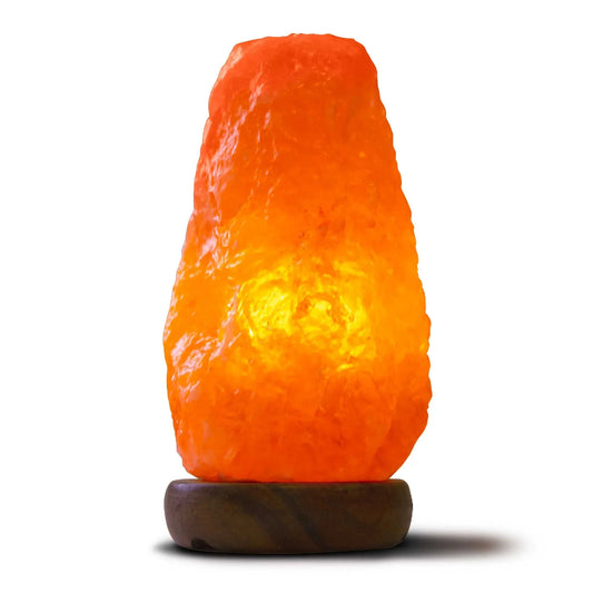 2–3kg Himalayan Pink Salt Lamp with Wooden Base 18cm x 12cm 12V 12W E14 Bulb Included