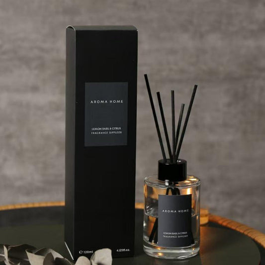 Luxury 120ml Reed Aroma Diffuser Long Lasting Natural Home Fragrance -  Lemon