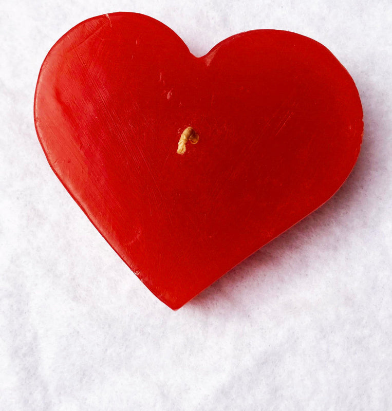 Red Heart Candle Spa Giftset with Heart Candle Incense Coils and Pot Pourri Sachet
