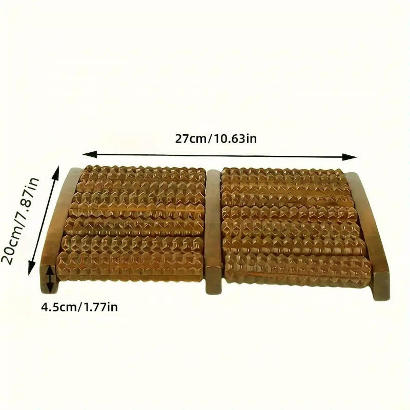 Wooden Foot Massager Roller Acupressure Reflexology for Foot Pain & Plantar Fasciitis Relief