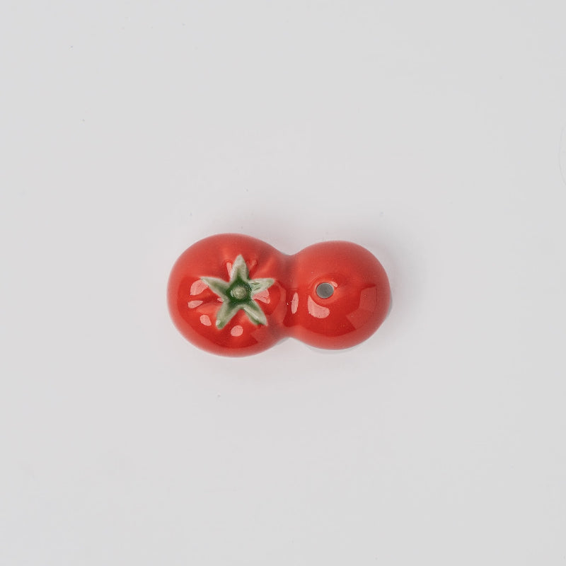 Novelty Red Tomato Incense Holder Gift for Home Decor and Aromatherapy