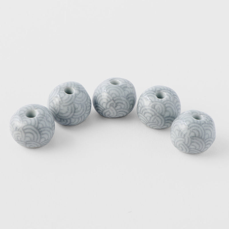 Grey Wave Incense Stand 2.3cm Heat‑Resistant Ceramic Holder