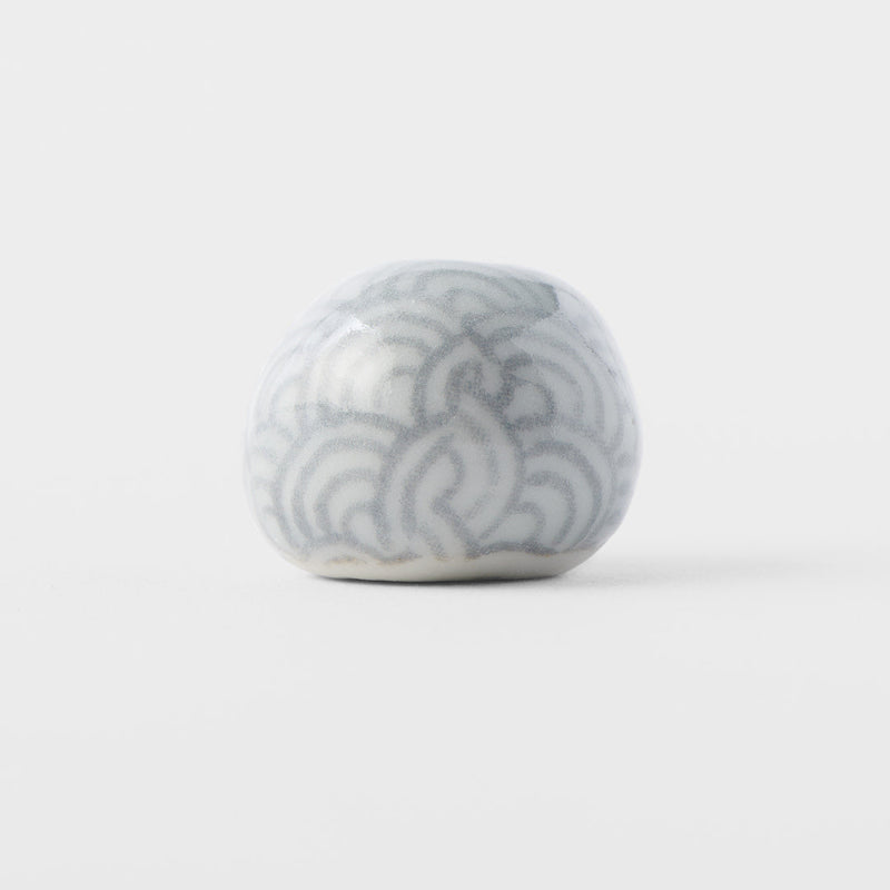 Grey Wave Incense Stand 2.3cm Heat‑Resistant Ceramic Holder