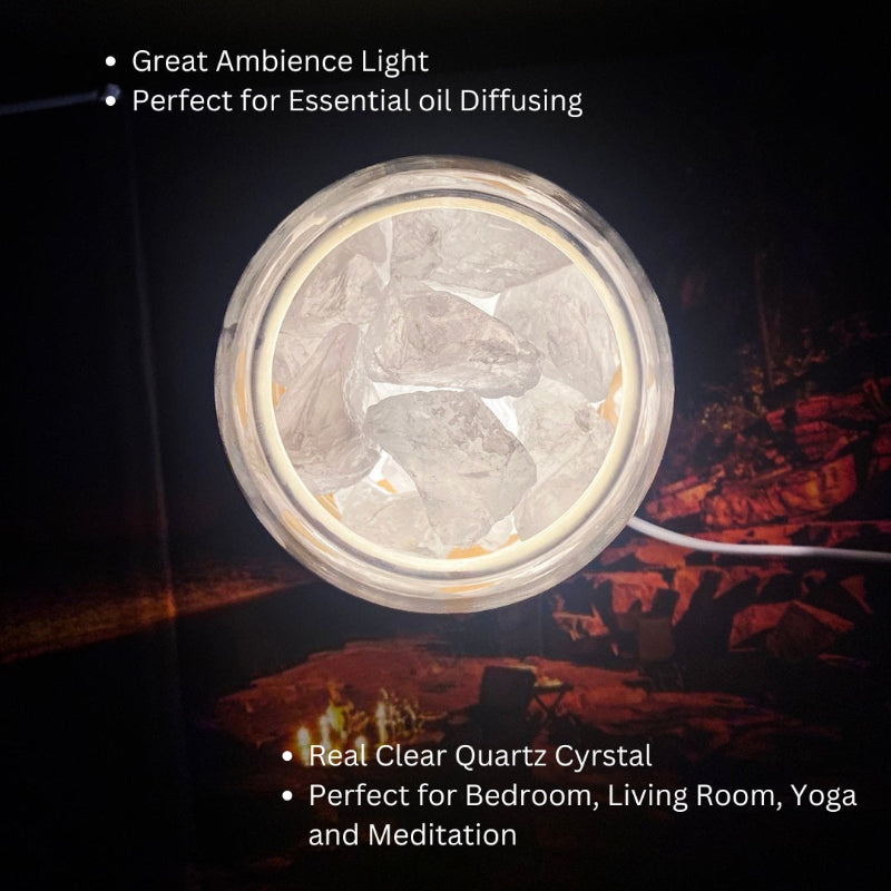 Waterless Crystal Diffuser – Pure Essential Oil Diffusion with - Clear Quartz