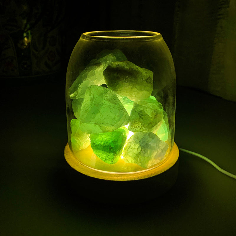 Waterless Crystal Diffuser – Pure Essential Oil Diffusion with  Green Calcite