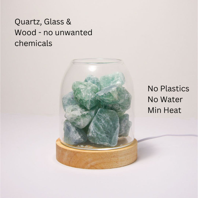 Waterless Crystal Diffuser – Pure Essential Oil Diffusion with  Green Calcite
