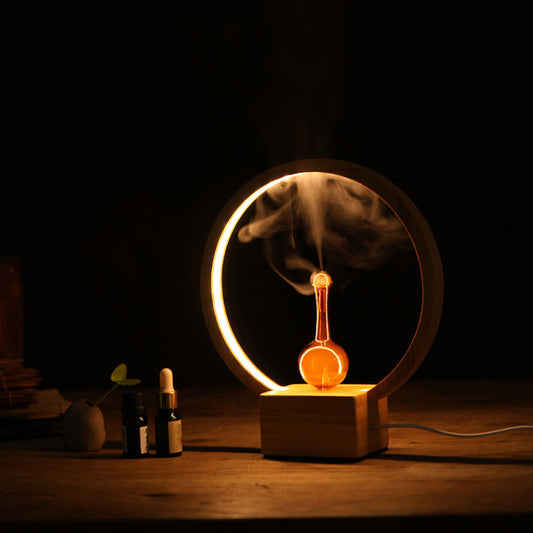 Pure Essential Oil Nebuliser – Waterless Diffuser with LED Ring Light