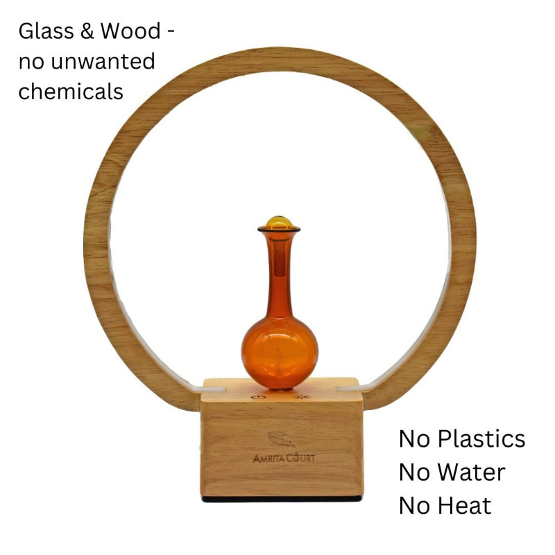 Pure Essential Oil Nebuliser – Waterless Diffuser with LED Ring Light