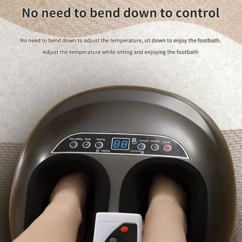 Luxury Automatic Foot Massager Black Shiatsu Foot and Calf Massager with Air Compression and Digital Display