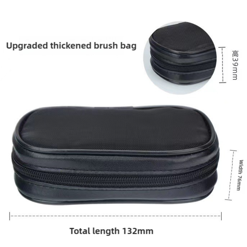 12‑Piece Mini Portable Makeup Brush Set – Soft Fiber Bristle Beauty Tool Kit with Storage Bag