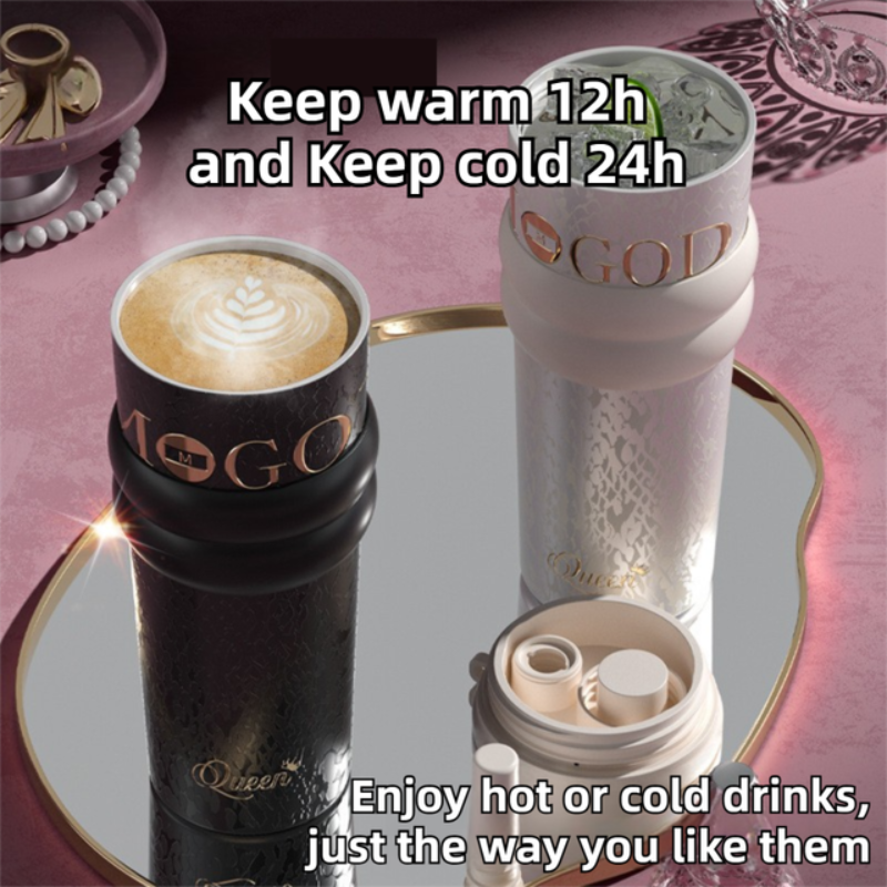 1pc Premium Insulated Beverage Cup, 316 Stainless Steel Tea/Coffee Tumbler, Outdoor & Car Use With Straw - Pink
