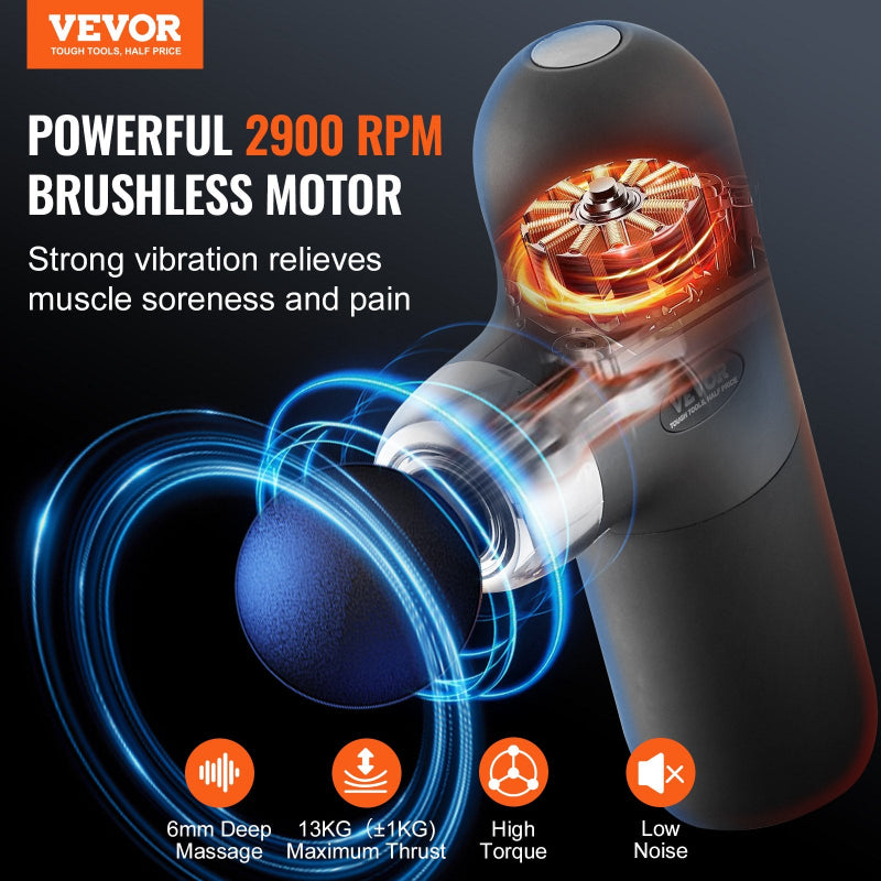 Mini Massage Gun Deep Tissue Percussion Massager 4 Speed Portable Muscle Recovery