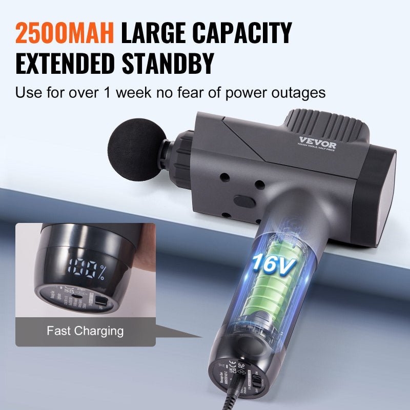 Mini Massage Gun Deep Tissue Percussion Massager 4 Speed Portable Muscle Recovery